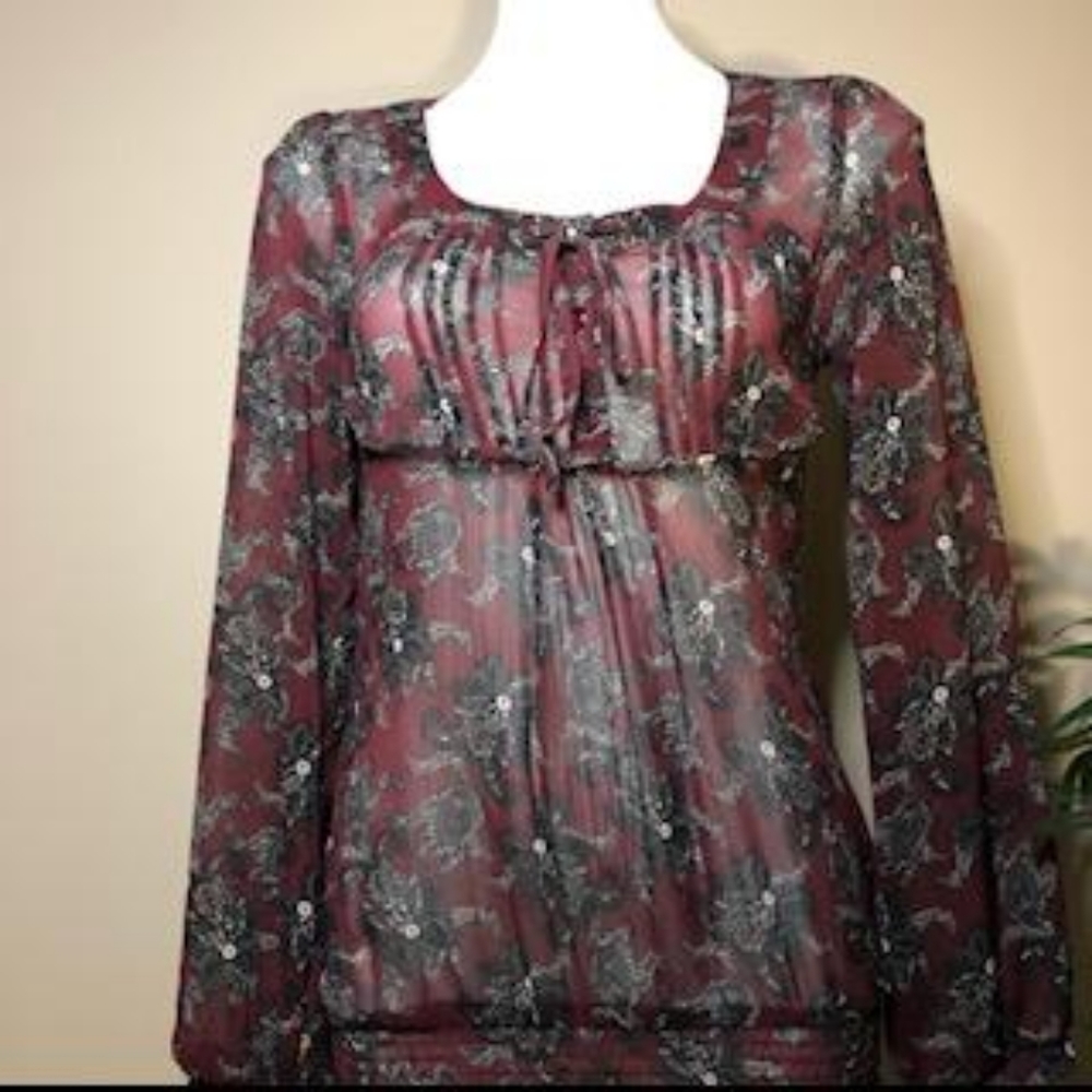 {Maurice's} Wine Boho Top